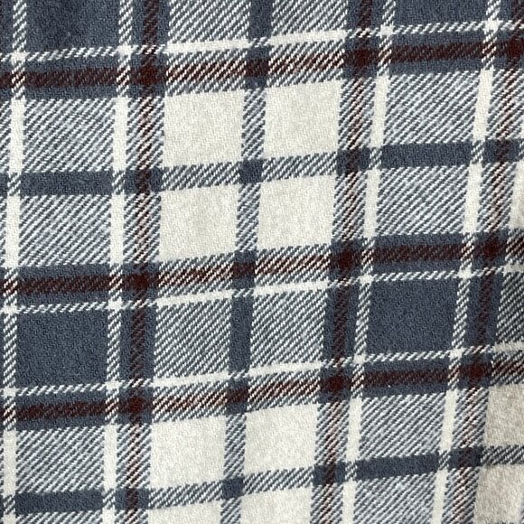 JACHS Men's Button Down Flannel Shirt Plaid Grey Brown XLT Tall - Picture 4 of 7